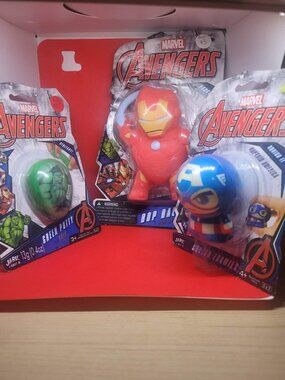 3 NEW Marvel Avengers Toys Putty, Bop Ball Squish Foamie Iron Man Hulk Captain A